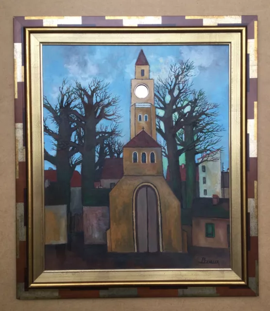 Tableau huile sur panneau de bois signé Preaux dit "l'Agent" (1916-1997)