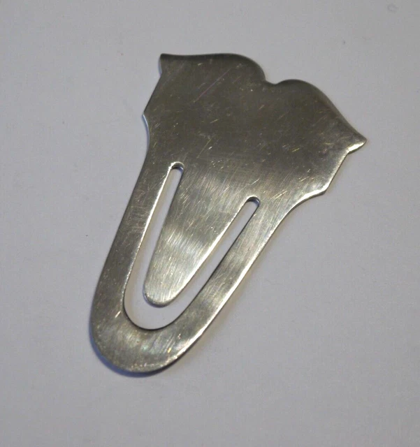 Excellent Large Shaped Solid Sterling Silver Reed & Barton Bookmark