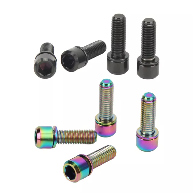 New 4 Pcs Bike Brake Lever Fixed Screws M6x18mm Titanium Alloy Rust Resistance B