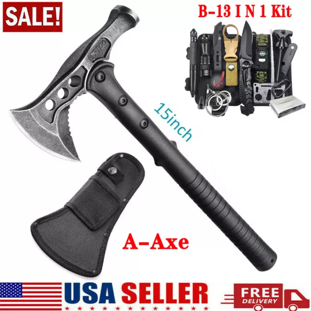 Tactical Survival Axe Tomahawk Throwing Hatchet Outdoor Gear Kit Camping Hunting