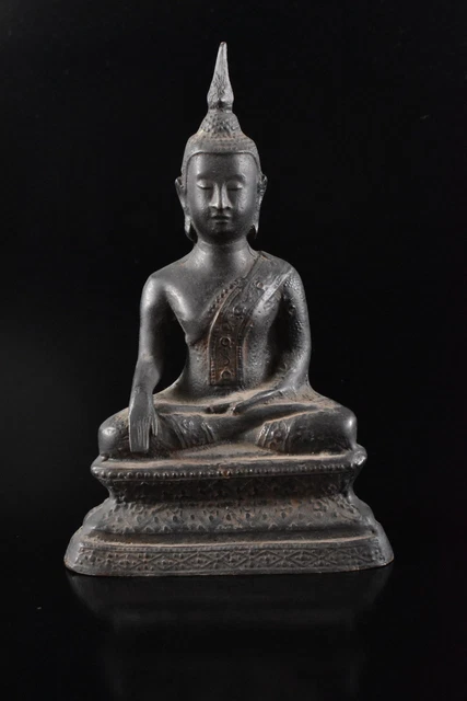K1516: XF Japanese Copper BUDDHIST STATUE sculpture Ornament Buddhist art