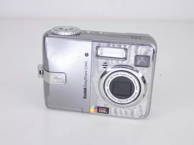 Kodak Digital Photo Camera EasyShare C340 5.0MP Compact Silver For Parts