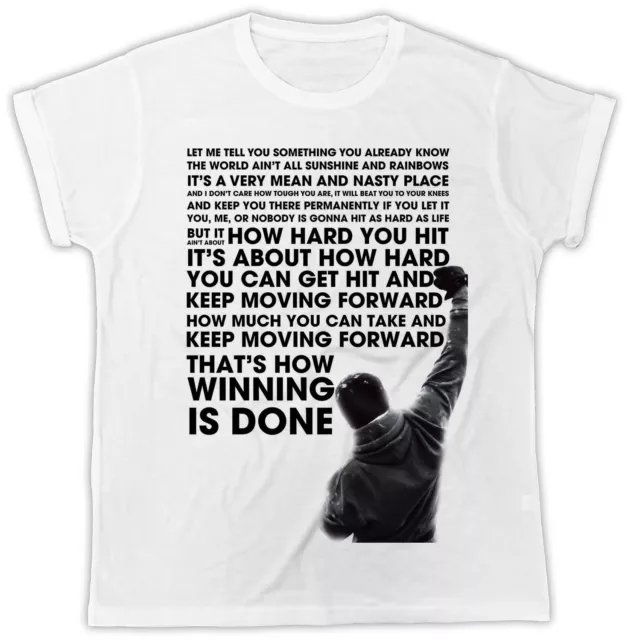 Rocky Balboa Quote Mens Tshirt Movie Boxing Film  Short Sleeve Design Tshirt