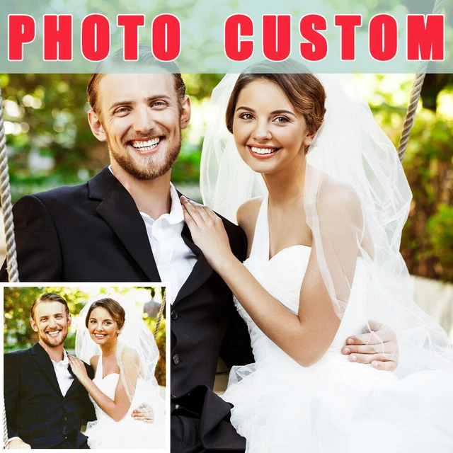 Personalised 5D Diamond Painting Full Drill Custom Baby Wedding Photo Home Decor