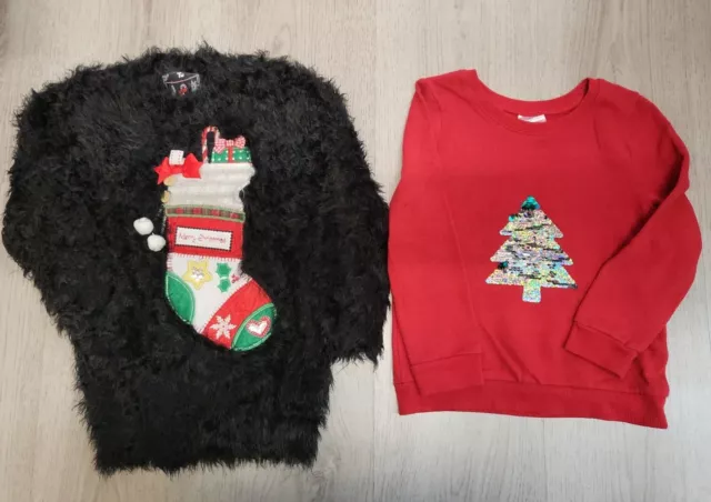 Girls Christmas Jumper Set Bundle Age 5 Years Xmas Party Pullover