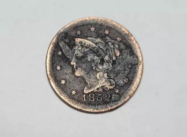 1852 Braided Hair Large Cent FREE SHIPPING