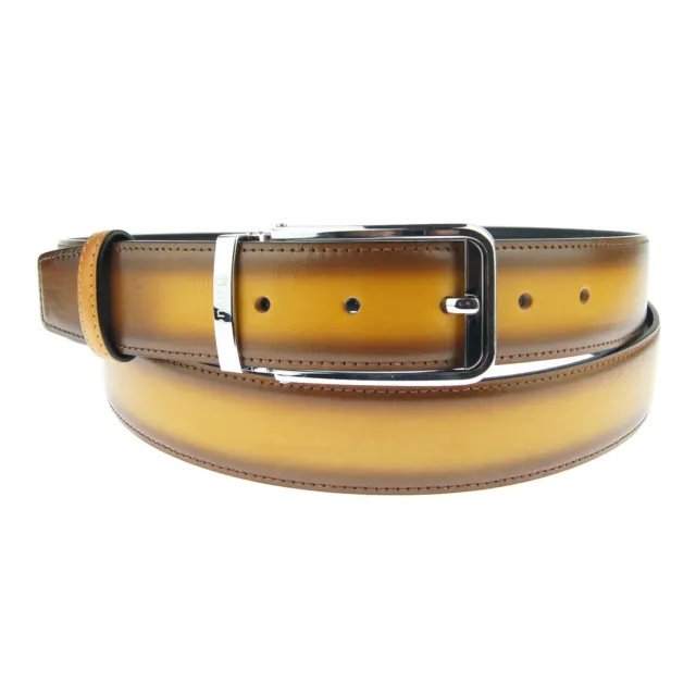Carrucci Handpainted Calfskin Reversible Men's Fashion Dress Belt, size 32-50