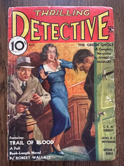 Thrilling Detective Vol 10 #1 March 1934 PR (0.5) Pulp 1st App of Green Ghost