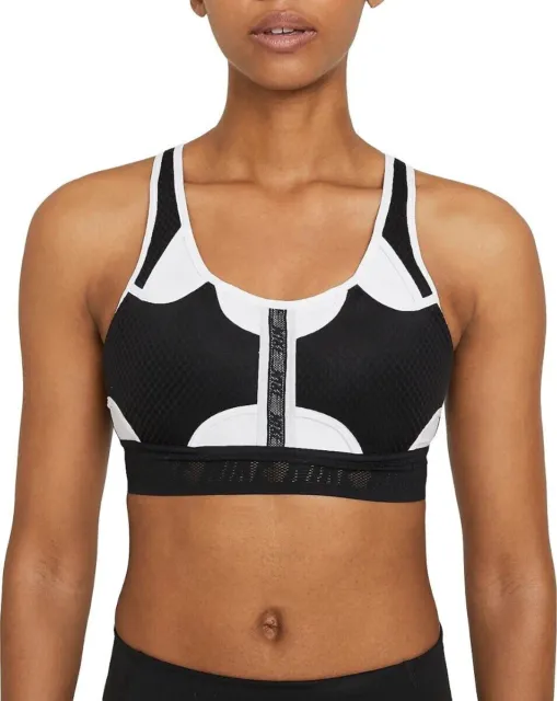 Nike Swoosh Womens Black Ultrabreathe Padded Sports Bra Size M CZ4439-011  for sale online