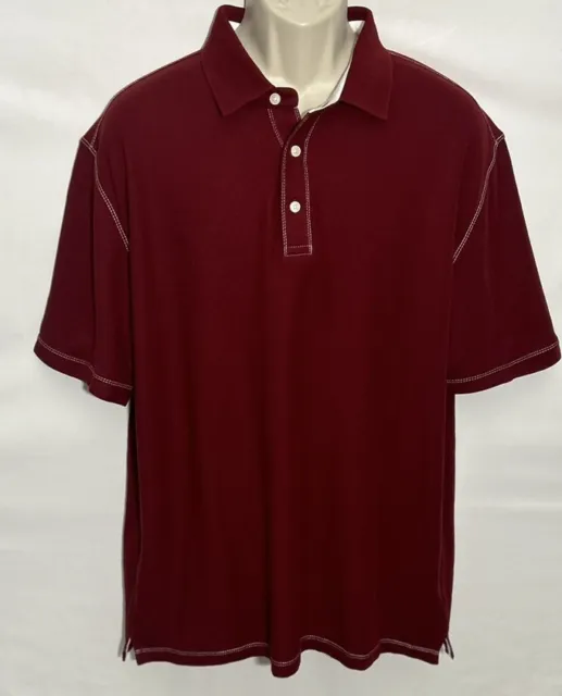 Jos A. Bank Traveler Mens Golf Shirt Red Tailored Fit Polo Cotton Blend XL NWOT