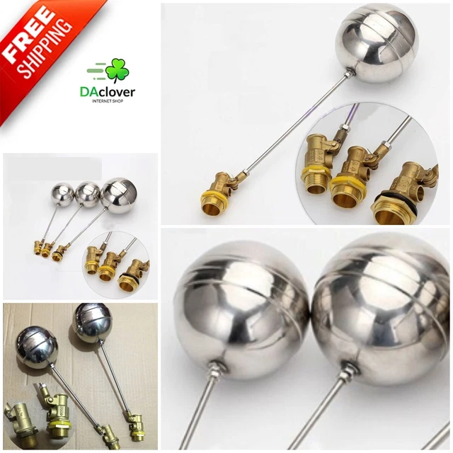 BRASS FLOAT VALVE Cold And Hot Water Tank Floating Ball Toilet Watering