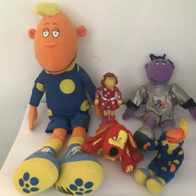 5x Tweenies 13” Jake  Milo , Doodles Fizz Soft Toy Plush Cbeebies Figure