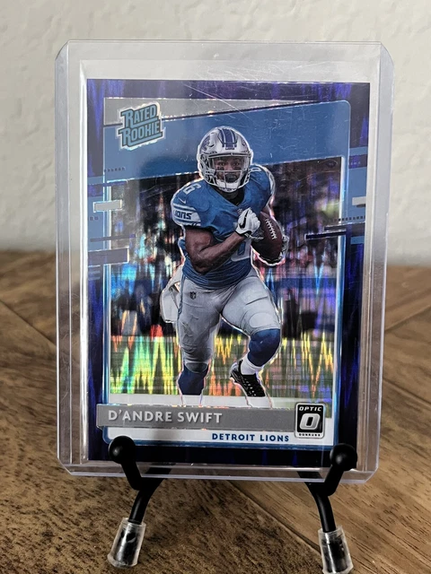 2020 Panini Donruss Optic Rated Rookie Purple Shock Prizm #159 D'Andre Swift RC