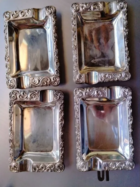 Small Silver plated Ashtrays 4