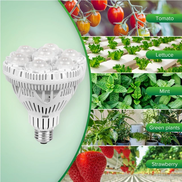 Lampe De Croissance LED 24W E27 Panneau Puissant Spectre Complet 200 LEDs Serre Hydroponique Légumes Fleur En Pot Ampoule Plante 85~265V