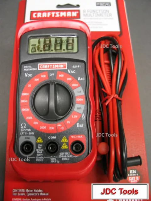 CRAFTSMAN Digital Multimeter Volt AC DC Tester Meter Voltmeter Ohmmeter 2