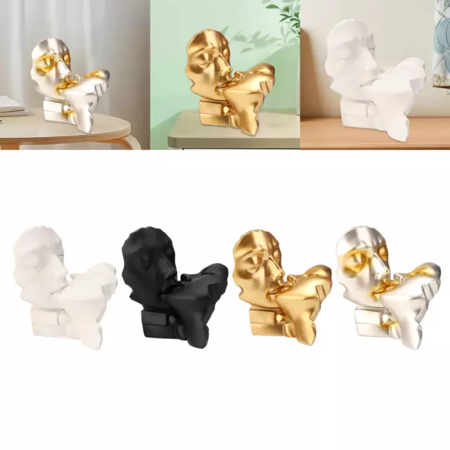 Sculpté Résine Sculpture Amoureux Statue Abstraite Figurines Artisanat Couple