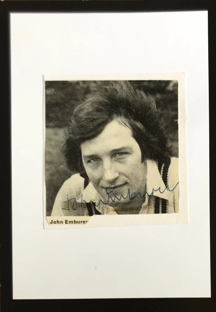 John Emburey English Cricketer   , Original Autograph on 6 x 4 Card