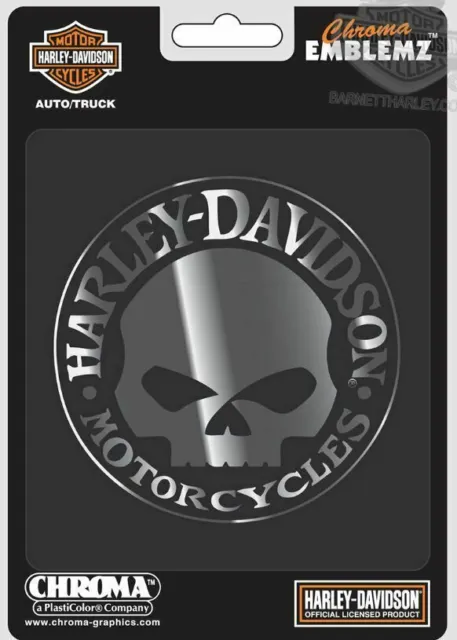 Harley Davidson  Willie G Skull Emblem 3D Raised Molded Decal Cg9113