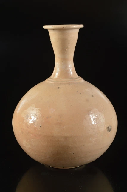 G2489: XF Korean Li Dynasty White glaze Shapely FLOWER VASE Ikebana
