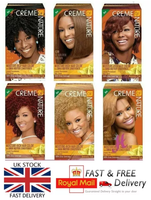 Creme Of Nature Moisture Rich Permanent Hair Dye With Shea Butter  All Colours