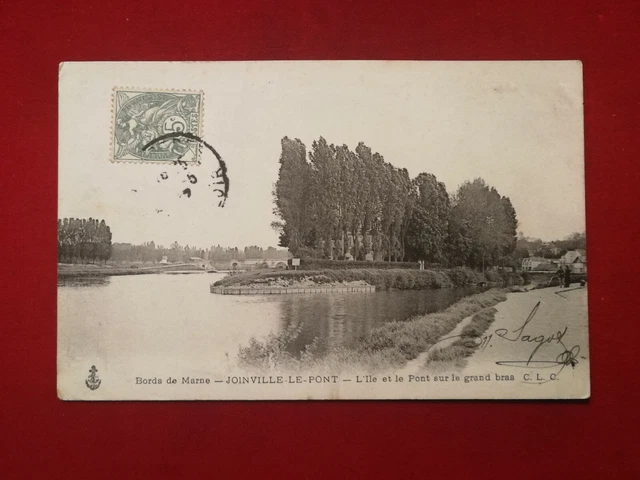 CPA 94 JOINVILLE le PONT - Bords de la Marne L'Ile et le Pont sur le grand bras