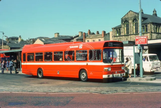PHOTO Yorkshire Woollen Leyland National FOS 25 TUG809R Dewsbury Bus Station1977