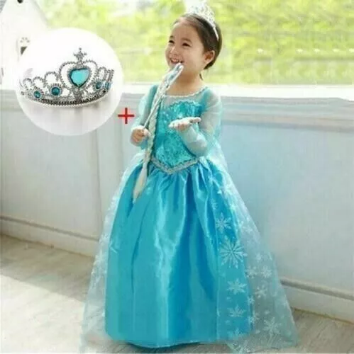 Kids  Dress Elsa Fancy Dresses Dress Up Party Costume Princess Dress Cosplay