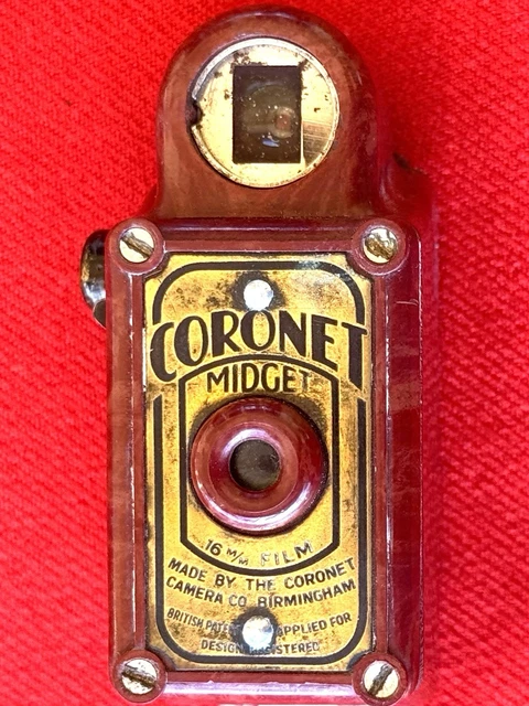 Appareil Photo Miniature Coronet Midget, Bakélite Marron, 1935-1936, Collection