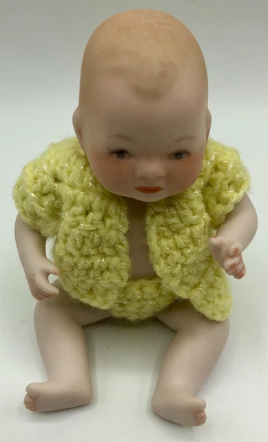 Vintage Copr By Grace S Putnam Germany Porcelain Jointed Bye-Lo Baby Doll 5"