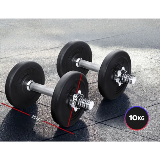 Everfit 10KG/15KG/20KG Dumbbells Dumbbell Set Weight Training Plates Home Gym 3