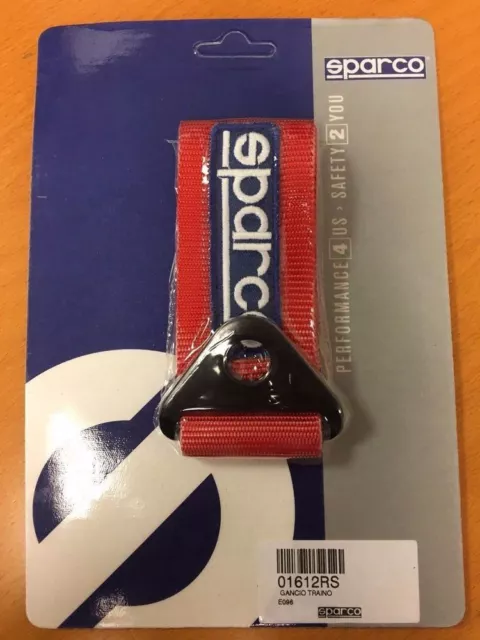 Sparco Racing Red Tow Hook Strap FIA Approved Track Drifting Time Attack Show