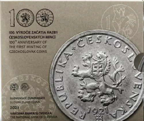 1x Coffret BU (8 pièces) série Slovaquie 2021 "100 years mint of Slovaki" (neuf)