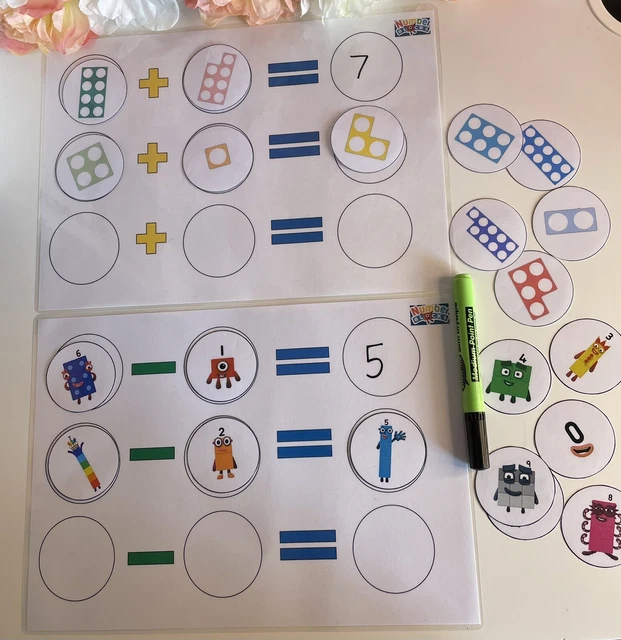 NEW LAMINATED NUMBERBLOCKS & Numicon Addition-subtraction activity Set ...