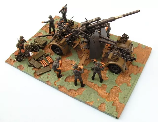 88mm Flak 18/36 German Anti Aircraft Gun and ,scale 1/35,Hand-made plastic model