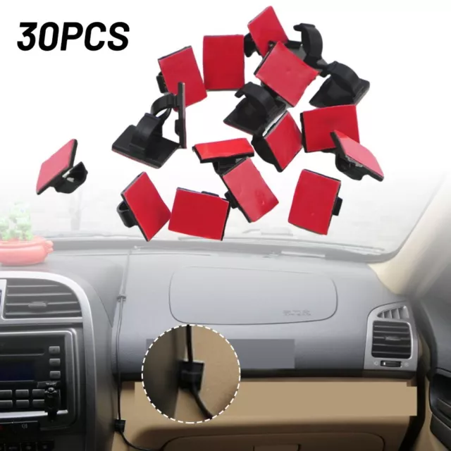 Effortless Wire Organization with 30 Self Adhesive Cable Clips for Car