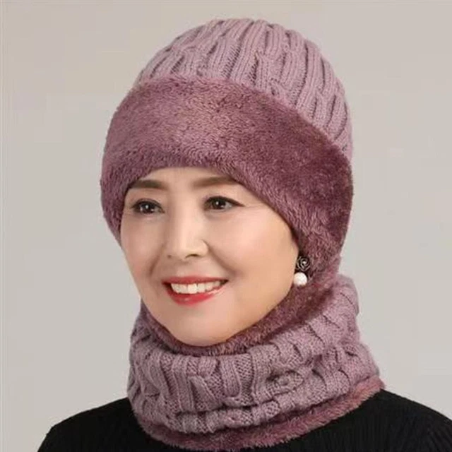 Uomini Set di sciarpe con cappello in pile di corallo Copril a maglia