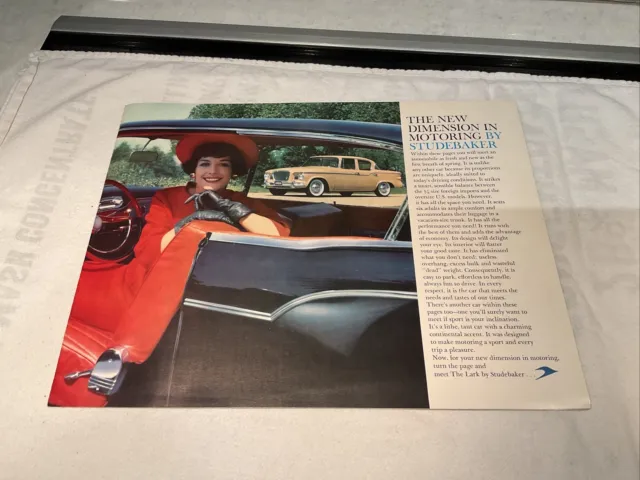 1959 Studebaker Lark and Silver Hawk Original Vintage Car Sales Brochure Catalog