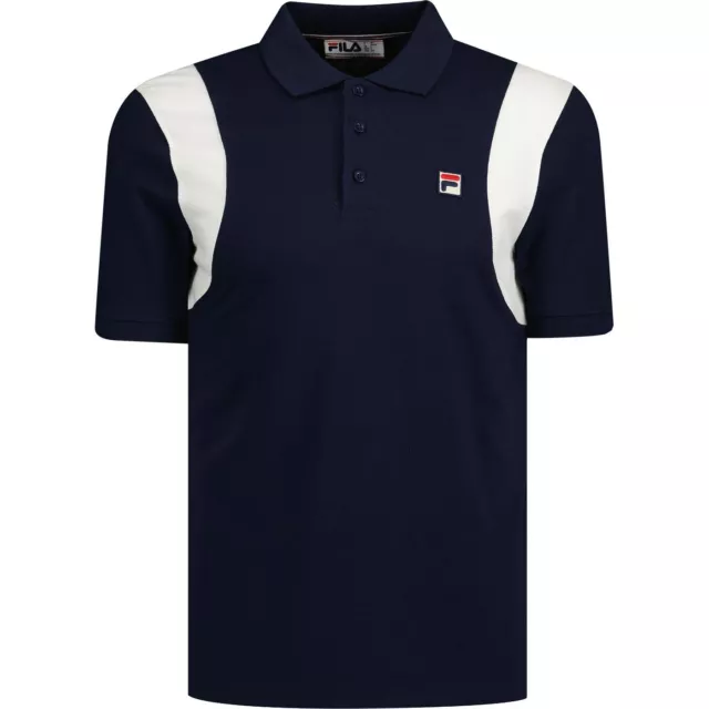 Polo Tennis Fila Vintage Panatta Blu Italiano - 100% Cotone - Edizione Ltd.