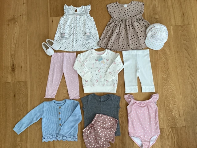 Pacchetto vestiti per bambine età 9-12/80 cm.