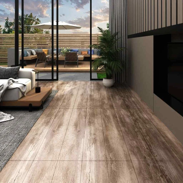 Listoni Autoadesivi in PVC 5,21 m? 2 mm Legno Slavato