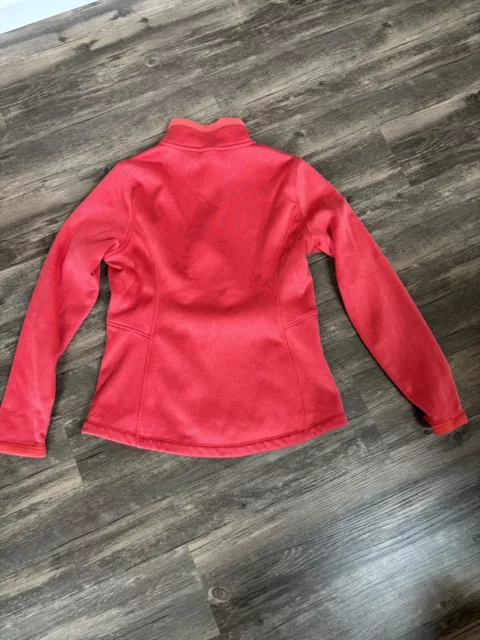NORTH FACE WOMENS Red Agave Full Zip Fleece Soft Shell Jacket S $30.00 ...