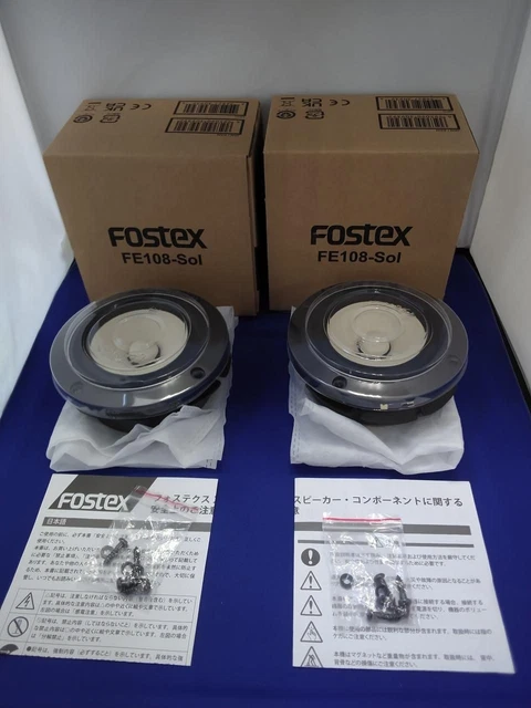 FOSTEX SPEAKER UNIT Pair + Brass Adapter Rings FE108-SOL Used £605.08 ...