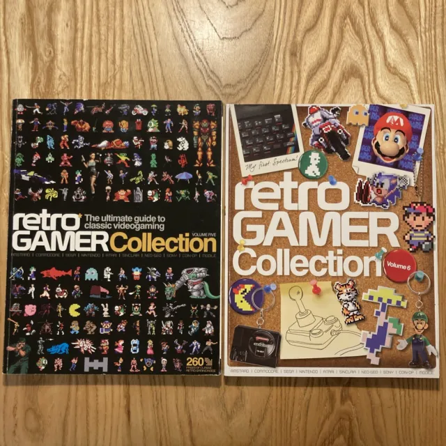 Retro Gamer Collection Magazine - Volume 5 And 6  - Sega Nintendo Atari Gaming