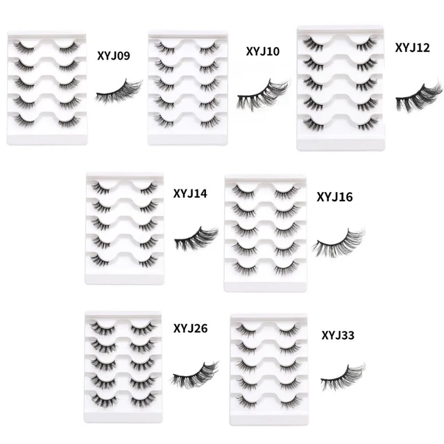 10Pairs Half Lashes DIY 3D Volume Natural Look False Eyelashes Faux Mink Lashes