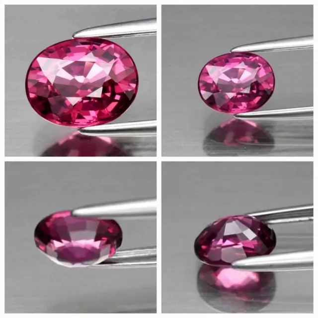 Natural Pinkish Purple Rhodolite Garnet Oval 1.20ct VVS 7x5.5mm Africa