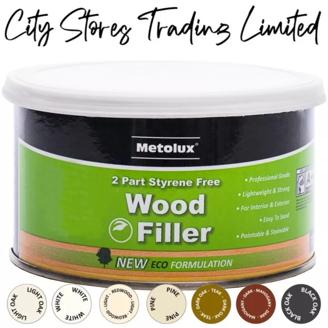 Metolux Wood Filler 2 Part Styrene Free Wood Filler 275ml - Various Colours