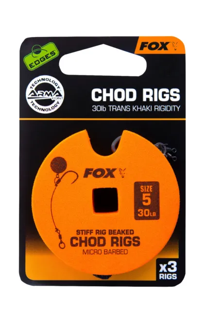 Fox Edges Chod Rigs - Barbed or Barbless