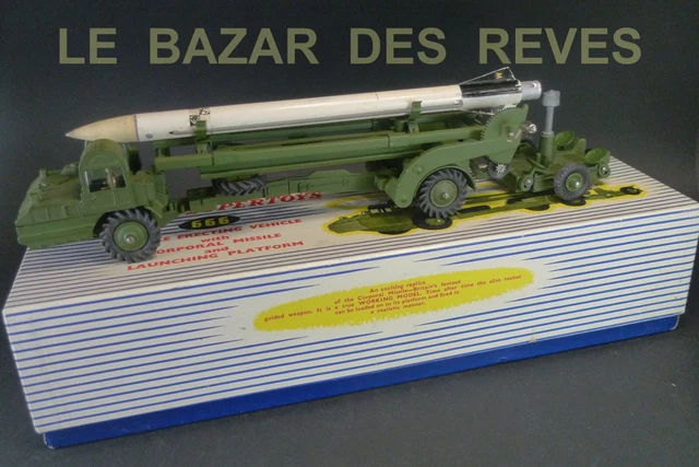 DINKY TOYS MILITAIRE fusée corporal origine et mécanisme, 1 ailette
