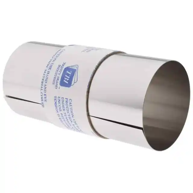 Type 302 Stainless Steel Shim Stock Roll, 6" Wide x 50" Long x 0.002" Thick